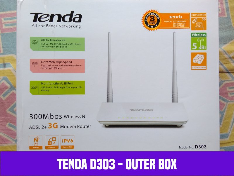 Tenda Modem Router ADSL D303